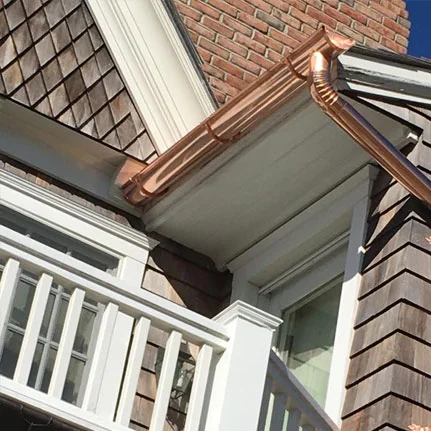 copper gutter installation Wading River ny